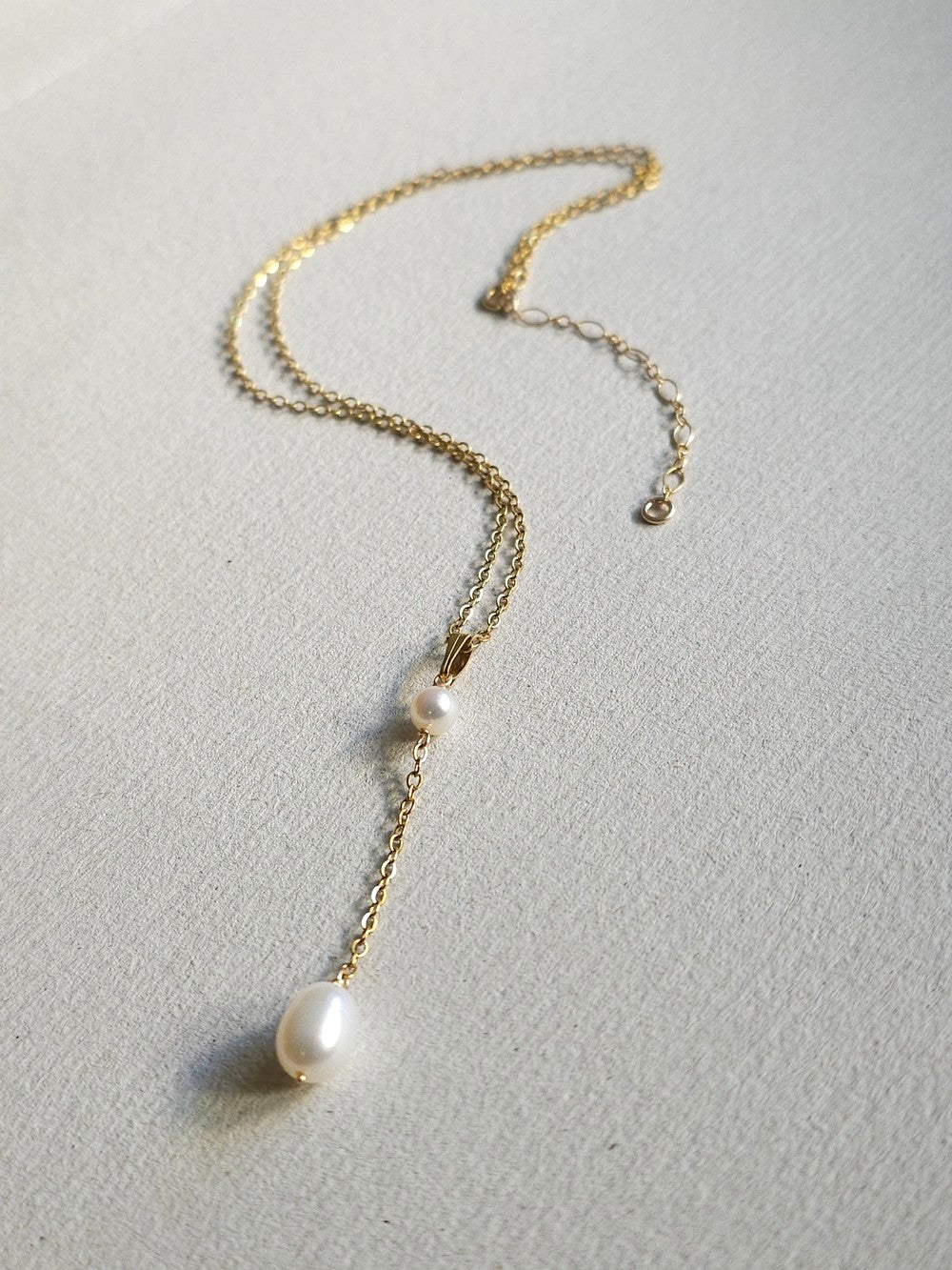 Collier pendentif Krista, gold filled or laminé et perles de culture