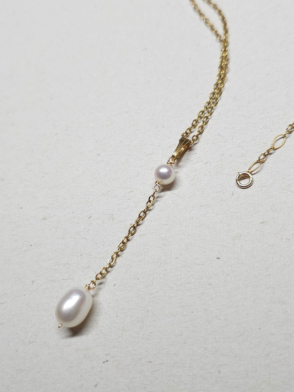 Collier pendentif Krista, gold filled or laminé et perles de culture