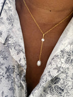Collier pendentif Krista, gold filled or laminé et perles de culture