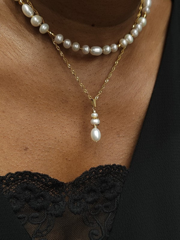 Collier pendentif goutte totem Manille