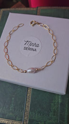 Bracelet perle d'eau mailles ovales Capoeira