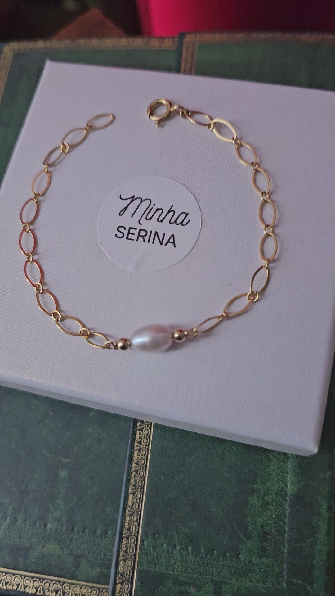 Bracelet perle d'eau mailles ovales Capoeira